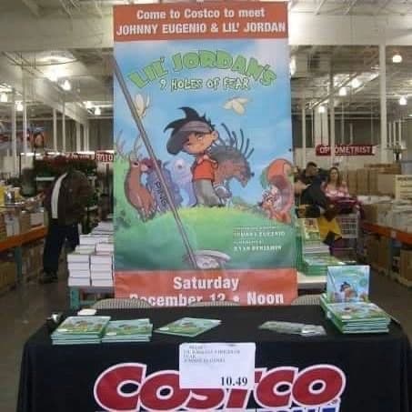 Book-signing display: Come to Costco to meet Johnny Eugenio and Lil’ Jordan
