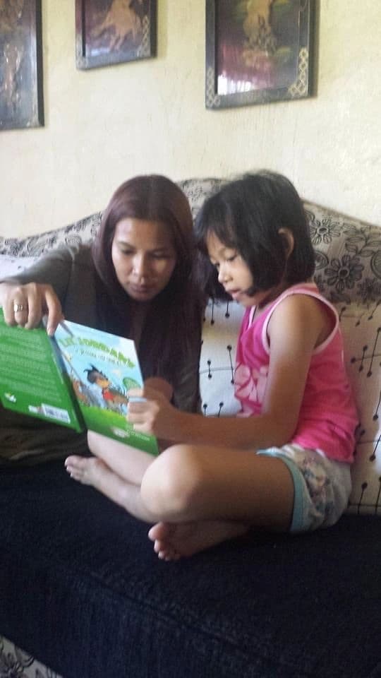 Reading the book together at home